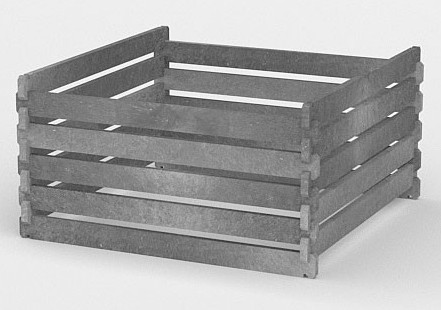 Nastavitelný kompostér šedá, 120 x 120 x 94 cm