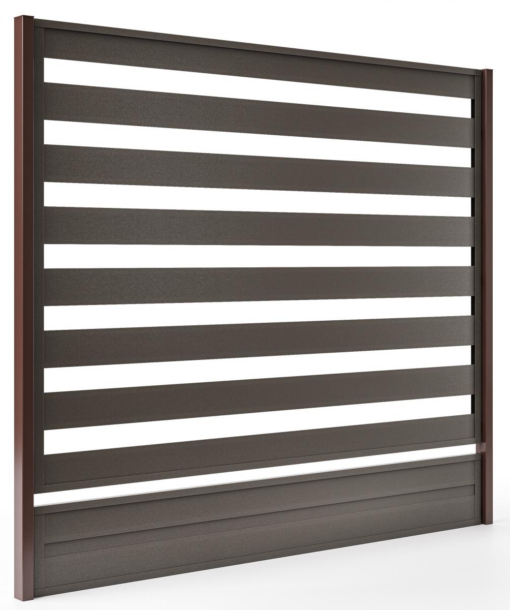 oceľový plot Hornval Smoked Brown Stavebnyraj