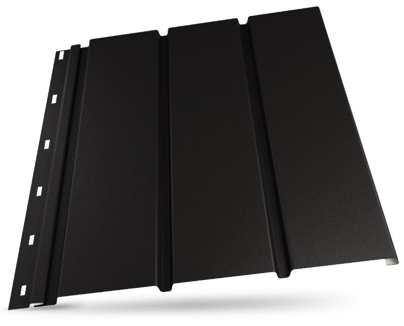 ocelový střešní podhled P2 RAL 9005 Stavebniraj.cz