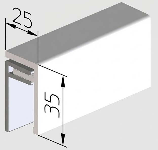 Ukončovací/lemovací U profil 2-dílný Vinylit Decor V2115 - 0000 ostatní fólie STANDARD /3 m Stavební ráj