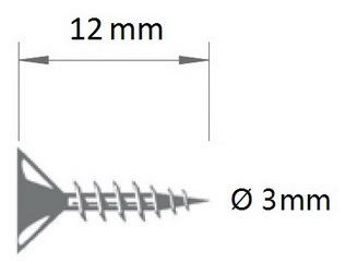 Upevňovací vrut zápustný V5140 - 3x12 mm - nerez A2, drážka Torx Stavební ráj