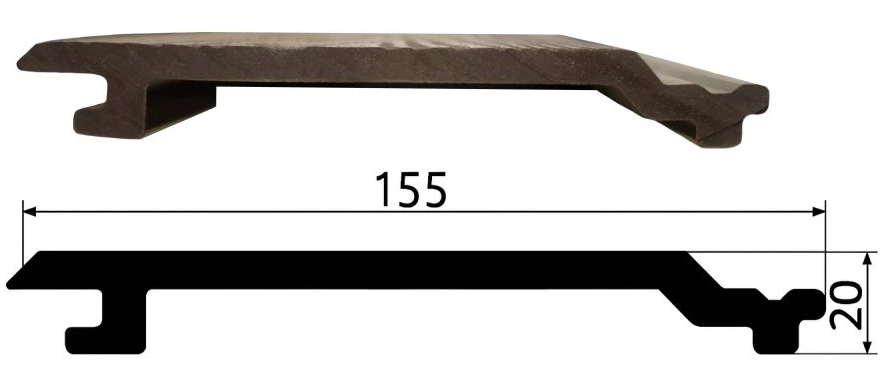 fasádni obklad WPC Tmavo hnědé dřevo rozměr Stavebniraj.cz