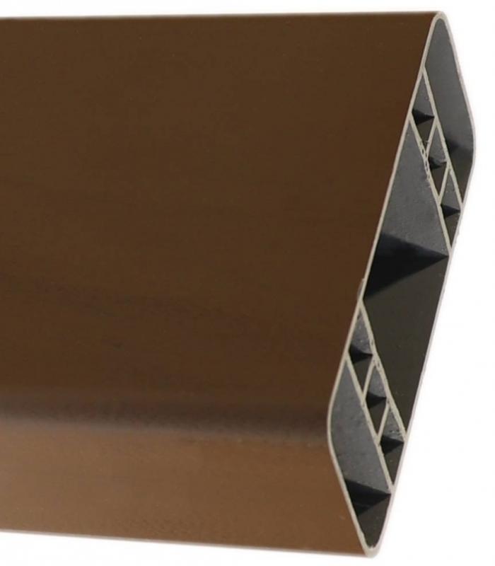 Plotový profil - plastová plotovka 80x32 mm Modular P6058 - 154 ořech