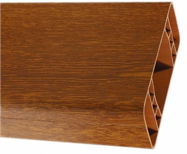 Plotový profil - plastová plotovka 80x32 mm Modular P6058 - 8001 fólie Zlatý dub (Renolit)