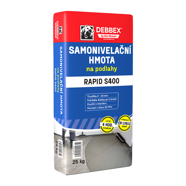 Samonivelační hmota na podlahy RAPID S400 25 kg pytel šedá
