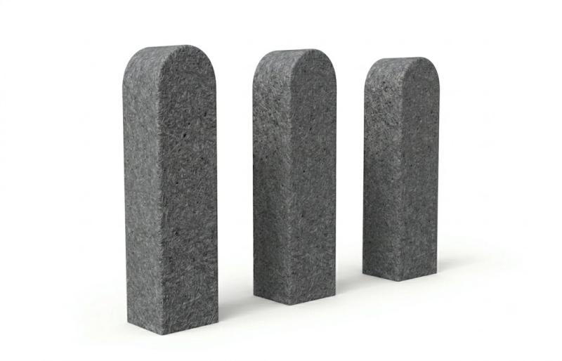 Plotový sloupek s půlkruhovou hlavou Šedá 9 x 9 cm