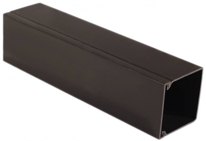 Zakrývací profil Palisandr, s uzávěrem 40 x 40 mm., k nosníkům PVC plotovek MODULAR
